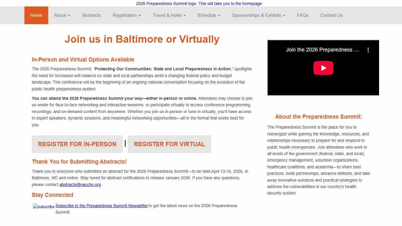 Home - 2026 Preparedness Summit